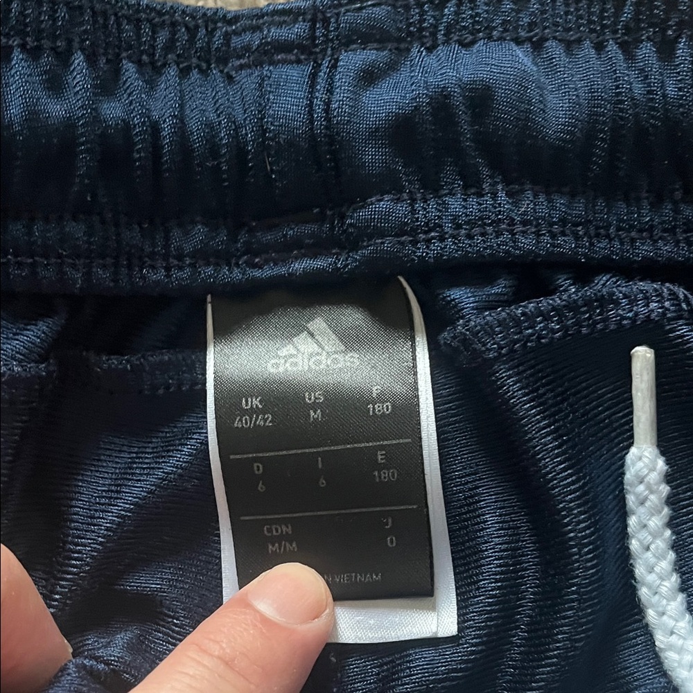 Adidas Navy Blue Tracksuit with White Stripes - Picture 3 of 10